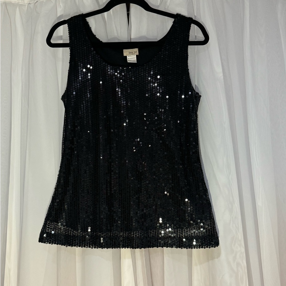 Too Mi Sequin Top Sz M